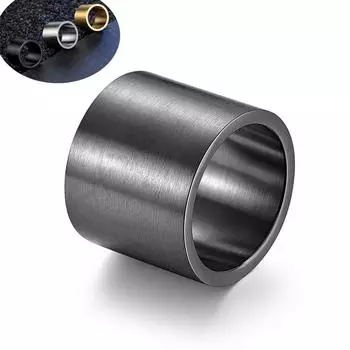 Мужское кольцо из титановой стали, модное простое матовое большое легкое кольцо из пластины для женщин, золотой гаечный ключ для мальчиков, ювелирное изделие, подарок 7# чёрный