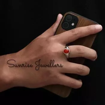 Мужское кольцо, мужское кольцо на мизинец, мужское кольцо с красным агатом, серебряные кольца для мужчин, мужское кольцо на мизинец, кольцо с драгоценным камнем, серебряное 3 Us красный