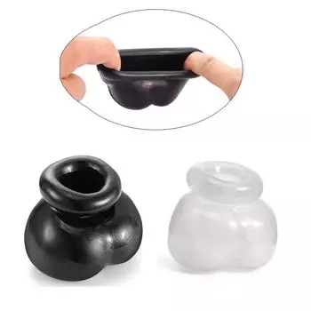 Мужское кольцо на член, кольцо на пенис, мягкий рукав для мошонки, шариковые носилки, клетка целомудрия, задержка эякуляции, секс-игрушки для мужчин