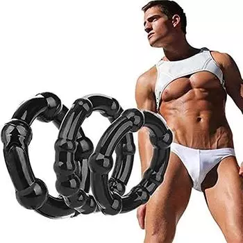 Мужское кольцо Passion Ring с задержкой, набор игрушек-удлинителей с кристаллами, 3 шт.