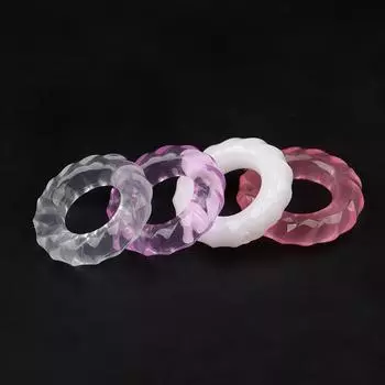 Мужское кольцо с резьбой и бриллиантами для задержки спермы - долговечная фиксация спермы