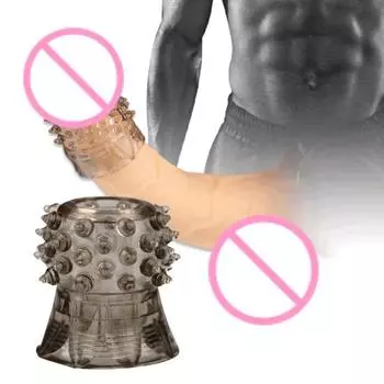 Мужское кольцо с шипами из мягкого TPE, удлинитель пениса, рукав, время задержки, секс-продукт для взрослых