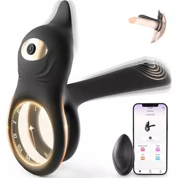 Мужское кольцо Секс-игрушки Кольцо для пениса Пары Эротические секс-игрушки Вибрация клитора Эротическая секс-игрушка 10 режимов вибрации Двойное кольцо Вибрация Массажер простаты telecontrol