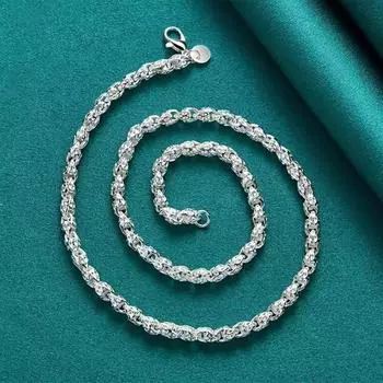 Мужское кубинское звено цепи ожерелье серебряное колье чокер хип-хоп ювелирные изделия 50cm