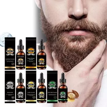 Мужское масло для ухода за бородой, увлажняющее, гладкое, питательное и мягкое увлажняющее масло сандалового дерева, 30 мл One Size оранжевый