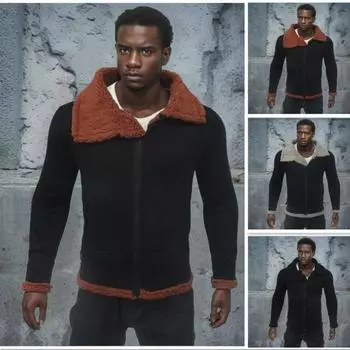 Мужское меховое цельное пальто, утолщенная меховая куртка средней длины S