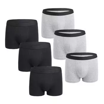 Мужское модное однотонное удобное нижнее белье из 95% хлопка больших размеров XXL