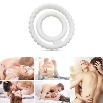 Мужское мягкое силиконовое двойное кольцо для пениса повышает потенцию, блокирует пенис, секс-игрушка для взрослых