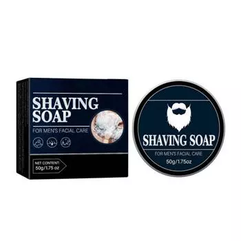 Мужское мыло для бритья, мужская пена для бритья бороды, уход за лицом, мягкие и освежающие ингредиенты. One Size чёрный