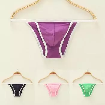 Мужское нижнее белье, эластичные дышащие трусы с Т-образной спинкой L