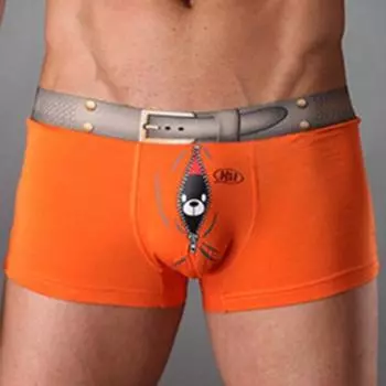 Мужское нижнее белье Бамбуковые боксеры с героями мультфильмов Мужское нижнее белье L вино красного