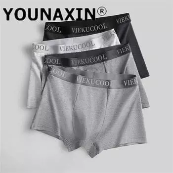 Мужское нижнее белье большого размера, хлопковые антибактериальные боксеры, дышащие однотонные боксеры для молодых мальчиков L XL 2XL 3XL 4XL 5XL L чёрный