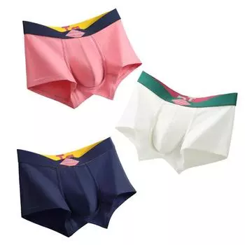 Мужское нижнее белье-боксеры из чистого хлопка, дышащие и удобные мужские шорты S синий