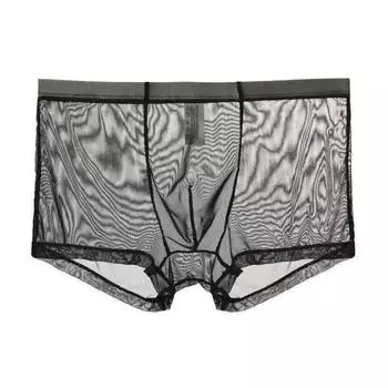Мужское нижнее белье боксеры летние ультратонкие перспективные сетчатые шорты трусы со средней посадкой U-выпуклые сексуальные 2XL