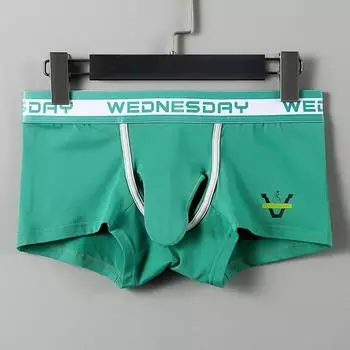 Мужское нижнее белье-боксеры с буквенным принтом, слоновий нос, дизайнерские шорты, трусы со средней посадкой, дышащие дышащие трусы с высокой эластичностью L серый
