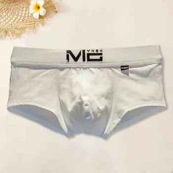 Мужское нижнее белье-боксеры с низкой посадкой и эластичным поясом с принтом, дышащие трусы, U-выпуклые трусы с надписью, недушные тканевые трусы без пота 3XL белый