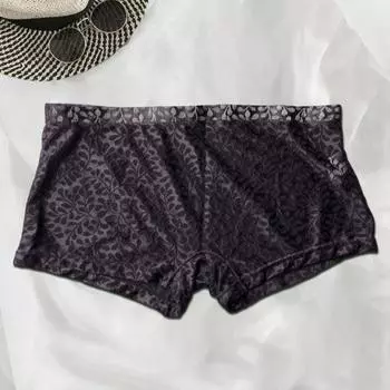 Мужское нижнее белье-боксеры с низкой посадкой, эластичные трусы с поясом, однотонные U-выпуклые шорты с цветным принтом, дышащие прозрачные шорты, нижнее белье L