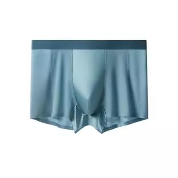 Мужское нижнее белье боксеры со средней посадкой, облегающего кроя, высокая эластичность, шорты-брифы, дышащий дизайн с отверстиями, гладкие трусы с U-образной выпуклостью L синий