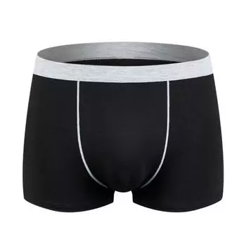 Мужское нижнее белье боксеры со средней посадкой, дышащее, гладкое, с идеальной посадкой, шорты, трусы, лоскутный цвет, облегающее нижнее белье XL чёрный