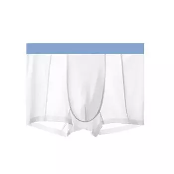 Мужское нижнее белье боксеры со средней посадкой, облегающего кроя, с высокой эластичностью, шорты-брифы, однотонные, с дышащей перфорацией, U-образные трусы XXXL