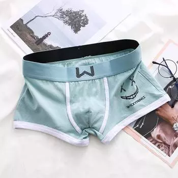 Мужское нижнее белье-боксеры со средней посадкой, эластичные шорты с широким поясом, трусы с мультяшным принтом, облегающее нижнее белье для сна XL