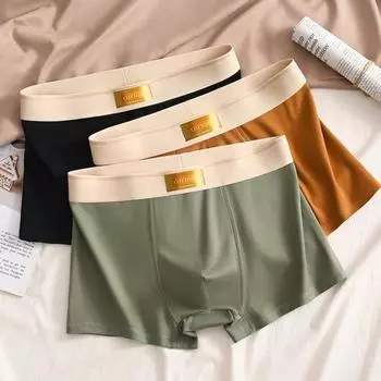 Мужское нижнее белье-боксеры со средней посадкой и эластичным поясом, трусы-боксеры в стиле пэчворк, U-выпуклые дышащие трусы, домашняя работа, повседневная одежда XL красный