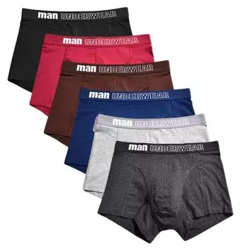 Мужское нижнее белье, дышащие удобные хлопковые трусы, трусы S чёрный