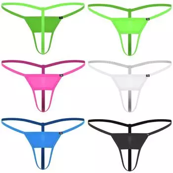 Мужское нижнее белье G-стринг с вырезом в области промежности, стринги Т-образной спинкой, эластичные бретели-спагетти для особых ночей S