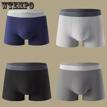 Мужское нижнее белье, хлопковые боксеры, графеновые антибактериальные боксеры со средней талией, однотонные мужские трусы, дышащие боксеры XXXL