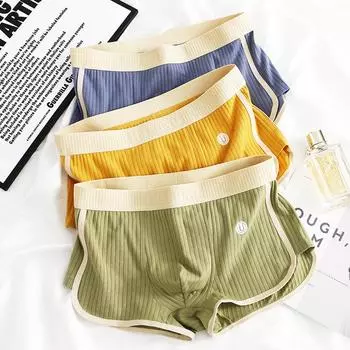 Мужское нижнее белье, хлопковые трусы-боксеры для мальчиков, мужские спортивные дышащие трусы-боксеры для молодежи XXXL чёрный