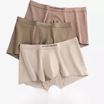 Мужское нижнее белье из чистого хлопка Майяра 7A, антибактериальное хлопковое нижнее белье класса А, бесшовные мужские трусы из графена с антибактериальной промежностью L чёрный