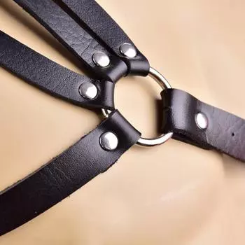 Мужское нижнее белье из искусственной кожи, регулируемый ремень для бондажа, эротические заклепки, нагрудные ремни