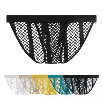 Мужское нижнее белье, молодежные сексуальные однотонные полые брюки с высокими вилками M