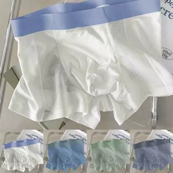 Мужское нижнее белье Мужчина Мужчины видят сквозь тонкие трусы-боксеры L