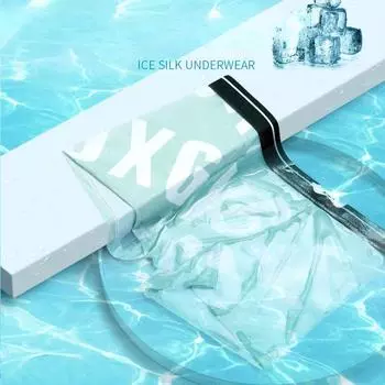Мужское нижнее белье, мужские боксеры из ледяного шелка, молодежные брюки со средней талией, удобные дышащие боксеры большого размера, мужские брюки M