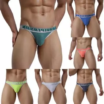 Мужское нижнее белье Мужские трусы Сексуальные трусы с низкой талией L