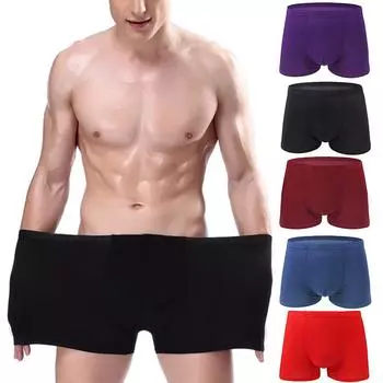 Мужское нижнее белье плюс, мужские боксеры, однотонные трусы, шорты, мужские хлопковые трусы, дышащие интимные мужские боксеры, большой размер 2XL чёрный