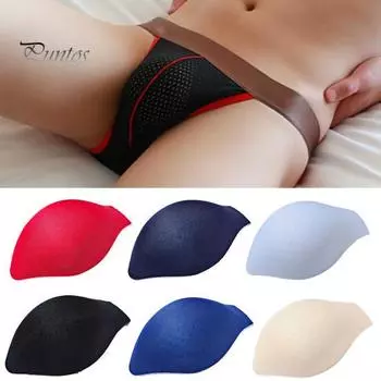 Мужское нижнее белье Push Up Cup Pad Fuller Look Нижнее белье Pouch Bulge Enlarge Губка Pad для плавок Повседневная одежда Спортивные мужские боксеры Bulge Enhancement