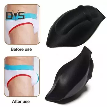 Мужское нижнее белье Push Up Cup Pad Fuller Look Нижнее белье Pouch Bulge Enlarge Губка Pad для плавок Повседневная одежда Спортивные мужские боксеры Bulge Enhancement