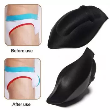 Мужское нижнее белье Push Up Cup Pad Fuller Look Нижнее белье Pouch Bulge Enlarge Губка Pad для плавок Повседневная одежда Спортивные мужские боксеры Bulge Enhancement