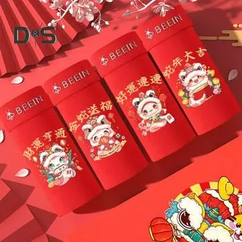 Мужское нижнее белье с эластичной талией, хлопковые трусы-боксеры с рисунком змеи, удобные дышащие красные трусы L A