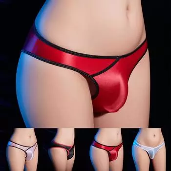 Мужское нижнее белье с низкой посадкой, маслянистые трусики, сексуальные купальники