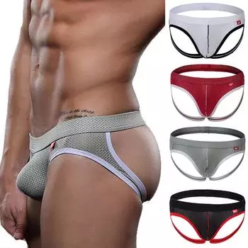 Мужское нижнее белье с открытой спиной, трусы, сексуальные сетчатые стринги, стринги, шорты бикини S