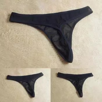 Мужское нижнее белье с Т-образной спинкой, прозрачное, ультратонкое