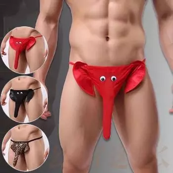 Мужское нижнее белье со слоном, сексуальное нижнее белье с трусиками, мужские сексуальные стринги, мужское нижнее белье со слоном из мультфильма, трусики-стринги, соблазнительный магазин, сексуальная одежда one size