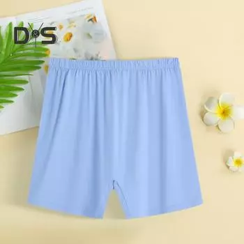 Мужское нижнее белье средней посадки с эластичным поясом, свободные шорты-трусы, однотонные, дышащие, для среднего возраста XXL синий