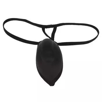 Мужское нижнее белье стринг Т-образной формы из хлопка с мешочком, мужское Т-образное белье черного цвета для бега, спорта L L(for 6.5-9kg)