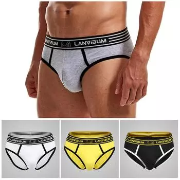 Мужское нижнее белье, трусы без ширинок на поясе, шелковистые трусы, набедренные трусы M
