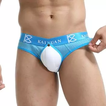Мужское нижнее белье трусы с большой сумкой-выпуклостью мужские сексуальные трусики съемная сумка для пениса мужское нижнее белье сетчатые дышащие трусы S