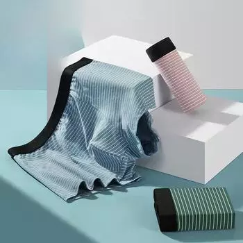 Мужское нижнее белье Untouched, спортивные дышащие брюки со средней талией, впитывающие пот, плоские брюки больших размеров с принтом, квадратные брюки, мужские трусы L чёрный